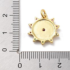 Rack Plating Brass Micro Pave Cubic Zirconia Pendants&nbsp;KK-Z071-80G-02