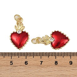 Brass Micro Pave Cubic Zirconia Pendants&nbsp;KK-Z113-01G