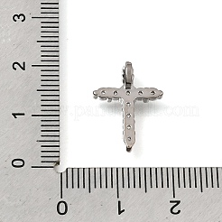 Brass Micro Pave Clear Cubic Zirconia Pendants&nbsp;CU-CBA9883-05C-P
