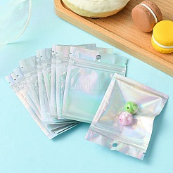 Rectangle Zip Top Plastic Glitter Holographic Bags&nbsp;OPP-YW0001-03A