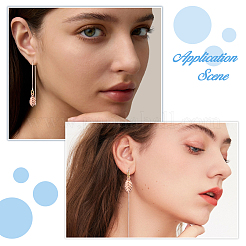 2 Pairs Sterling Silver Stud Earring Finding&nbsp;STER-HS0001-10RG
