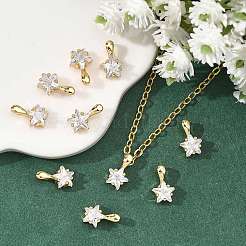 SHEGRACE Brass Clear Cubic Zirconia Charms&nbsp;XGRQ2O627-423G