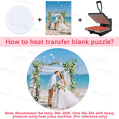 4Pcs 4 Styles Paper Heat Transfer Blank Puzzle for Adult Chrildren&nbsp;DIY-SP0004-27