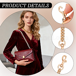1Pc Alloy Twisted Bag Chains with Clasps&nbsp;PURS-CN0001-10