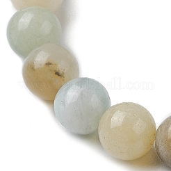 Round Natuarl Flower Amazonite Beaded Stretch Bracelets&nbsp;BJEW-JB10269-02