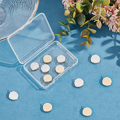 24Pcs 2 Colors Brass Pendant Cabochon Settings&nbsp;KK-BBC0028-69