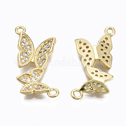 Brass Micro Pave Cubic Zirconia Links Connectors&nbsp;ZIRC-N039-121A-NF