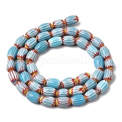 Handmade Millefiori Glass Oval Beads Strands&nbsp;LK-Z001-02A-04