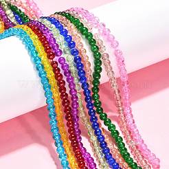 Mixed Crackle Glass Bead Strands&nbsp;GGC4mm