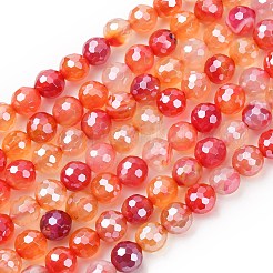 Natural Banded Agate Beads Strands&nbsp;G-B191-A01-6mm