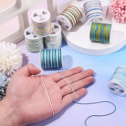 8 Rolls 8 Colors Segment Dyed Nylon Metallic Cord&nbsp;NWIR-TA0001-33