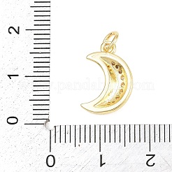 Brass Micro Pave Clear Cubic Zirconia Pendants&nbsp;KK-F938-09G