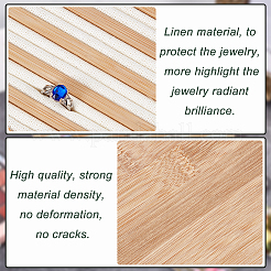 8-Slot Flat Round Bamboo Finger Ring Display Plates&nbsp;RDIS-WH0009-016A