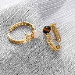 304 Stainless Steel Open Cuff Rings&nbsp;RJEW-A071-04G
