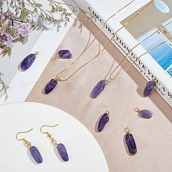 50Pcs Natural Amethyst Pendants&nbsp;FIND-FH0005-16