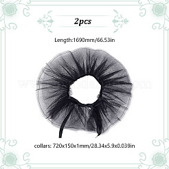 Detachable Fibre Lady's Embroidered Collars&nbsp;AJEW-WH0248-632B