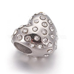 304 Stainless Steel European Style Beads&nbsp;OPDL-L013-22B