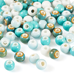 80Pcs 4 Colors Handmade Porcelain Beads&nbsp;PORC-TA0001-53A