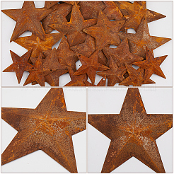 40Pcs 3 Styles Star Rust Iron Big Pendants&nbsp;IFIN-GF0001-13C