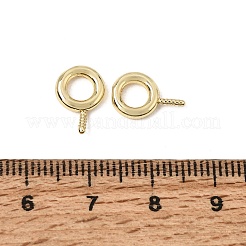 Brass Screw Eye Peg Bails&nbsp;KK-CBAA41C-14G
