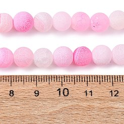 Natural Crackle Agate Beads Strands&nbsp;G-G055-8mm-1