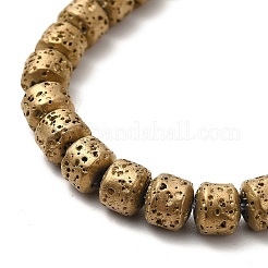 Electroplated Natural Lava Rock Beads Strands&nbsp;G-G984-06B