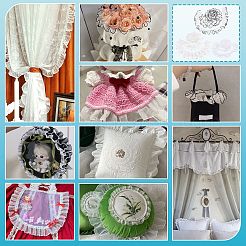3 Styles Polyester Pleated Satin Pleated Lace Ribbon&nbsp;OCOR-PH0006-60