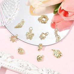 10Pcs 10 Styles Brass Pendants&nbsp;KK-YW0004-40