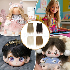 4Pcs 4 Styles Goat Hair Doll Wig Hair&nbsp;DIY-PH0029-15A
