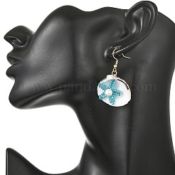 Natural Shell Dangle Earrings&nbsp;EJEW-MZ00754-01