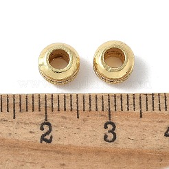 Brass Micro Pave Clear Cubic Zirconia Beads&nbsp;KK-D324-02G