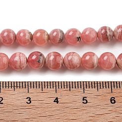 Natural Argentina Rhodochrosite Beads Strands&nbsp;G-D864-14-6mm-A