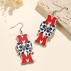 Mother's Day Wood Dangle Earrings&nbsp;FS-WG7FF6E-05