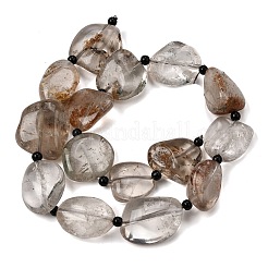 Natural Lodolite Quartz Beads Strands&nbsp;G-F820-M01-04