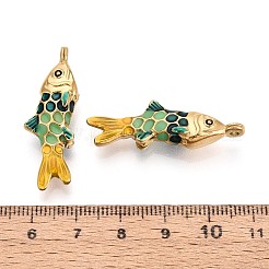 304 Stainless Steel and Enamel Pendants&nbsp;STAS-T068-99A-G