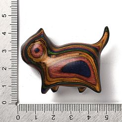 Wood Cat Shape Figurines&nbsp;DJEW-D011-02