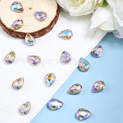Pointed Back Glass Rhinestone Cabochons&nbsp;RGLA-OC0001-30