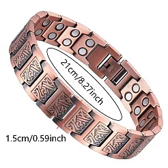 Retro Zinc Alloy Magnetic Therapy Link Chain Bracelets for Men&nbsp;FS-WG8FDED-01