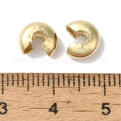 Brass Crimp Bead Cover&nbsp;KK-K383-07A-G