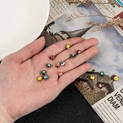 Golden Tone Brass Enamel Charms&nbsp;KK-Q571-05-M