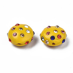 Polymer Clay Rhinestone Beads&nbsp;RB-S056-27G