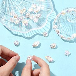 35Pcs 7 Styles Electroplated Opaque Resin Imitation Baroque Pearl Beads&nbsp;RESI-CJ0005-09