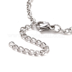 Non-Tarnish 304 Stainless Steel Cable Chain Bracelet for Men Women&nbsp;BJEW-E031-01P-08