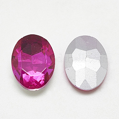 Pointed Back Glass Rhinestone Cabochons&nbsp;RGLA-T080-8x10mm-09