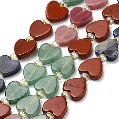 6 Styles Natural Topaz Jade & Rhodonite & Green Aventurine & Red Jasper & Sodalite & Amethyst Beads Strands&nbsp;G-F811-A03-02