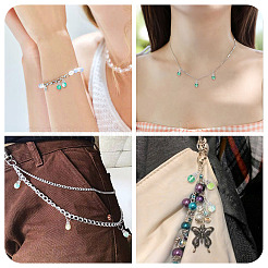 100Pcs Glass Pendants&nbsp;PALLOY-TADJ00015