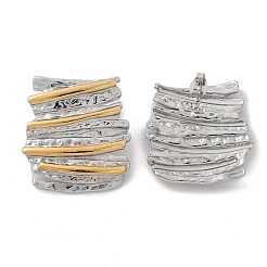304 Stainless Steel Folds Stud Earrings&nbsp;EJEW-Z084-03GP-01