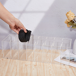 8 Grids Acrylic Belt Organizer Storage Box&nbsp;CON-WH0099-28