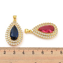 Rack Plating Brass Micro Pave Cubic Zirconia Pendants&nbsp;KK-H469-01G