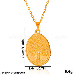 304 Stainless Steel Tree of Life Pendant Necklaces for Women&nbsp;IC2942-2